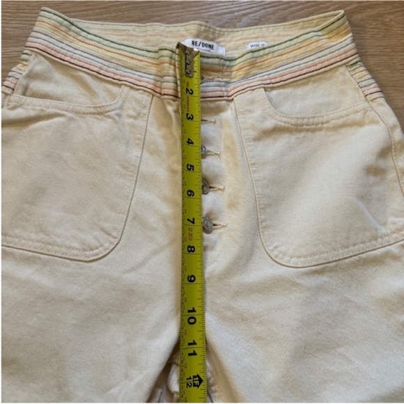 Re/Done White Blanca Ecru Rainbow Jeans - Picture 8 of 10